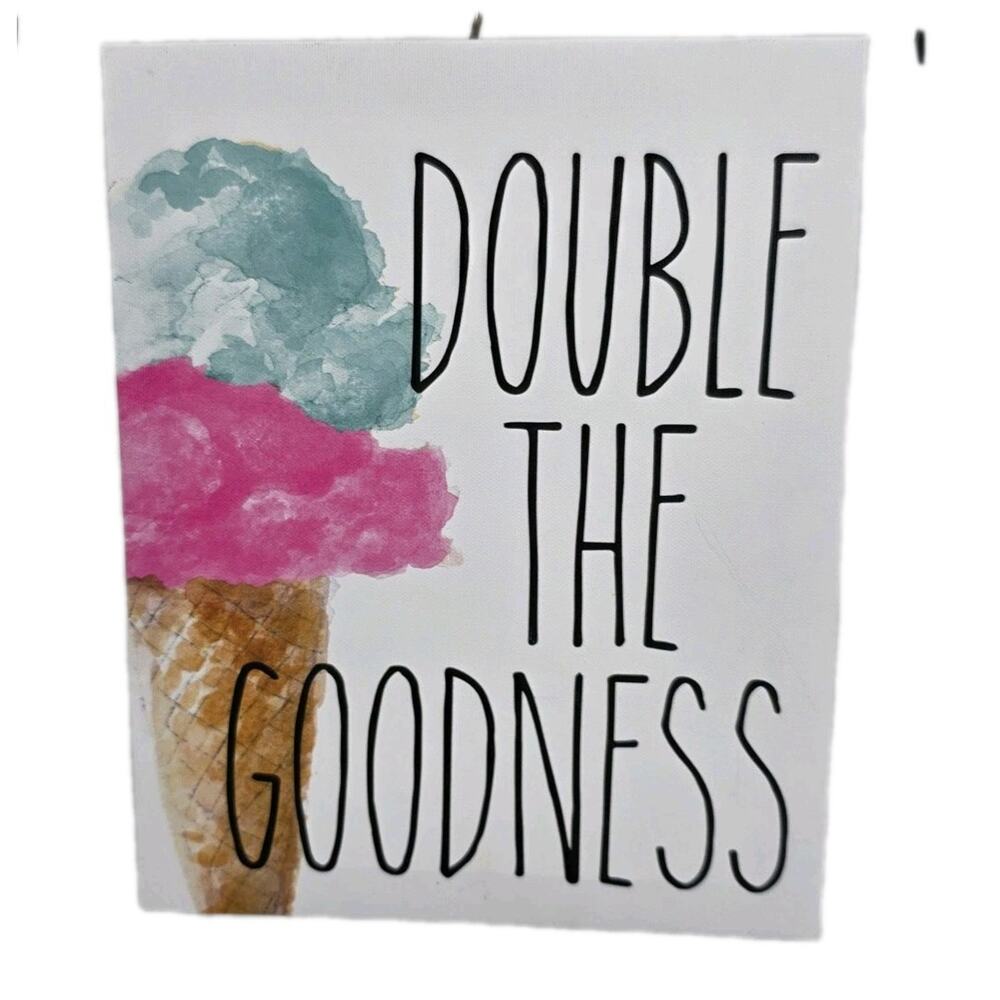 Double The Goodness Ice Cream Canvas (8x10)